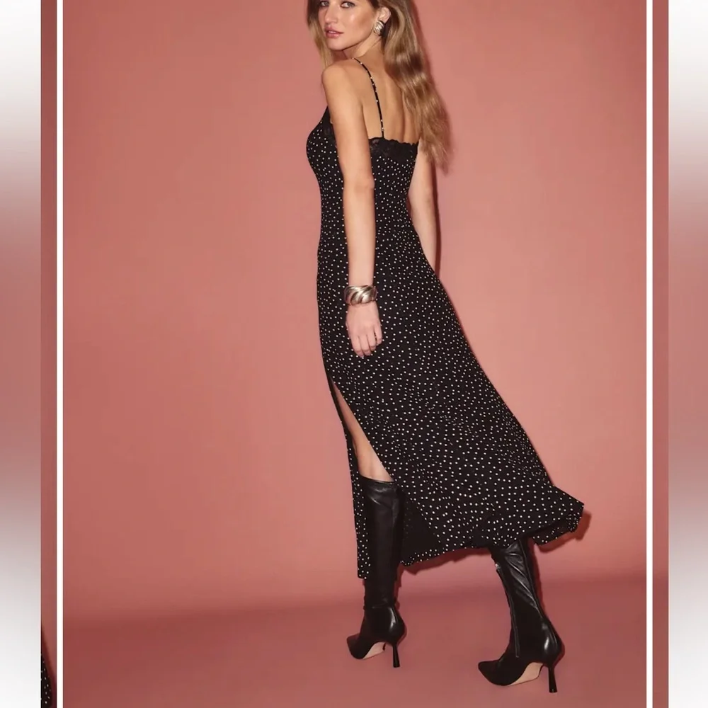 Reformation Black and White Midi Dress NWT - Picture 3 of 5